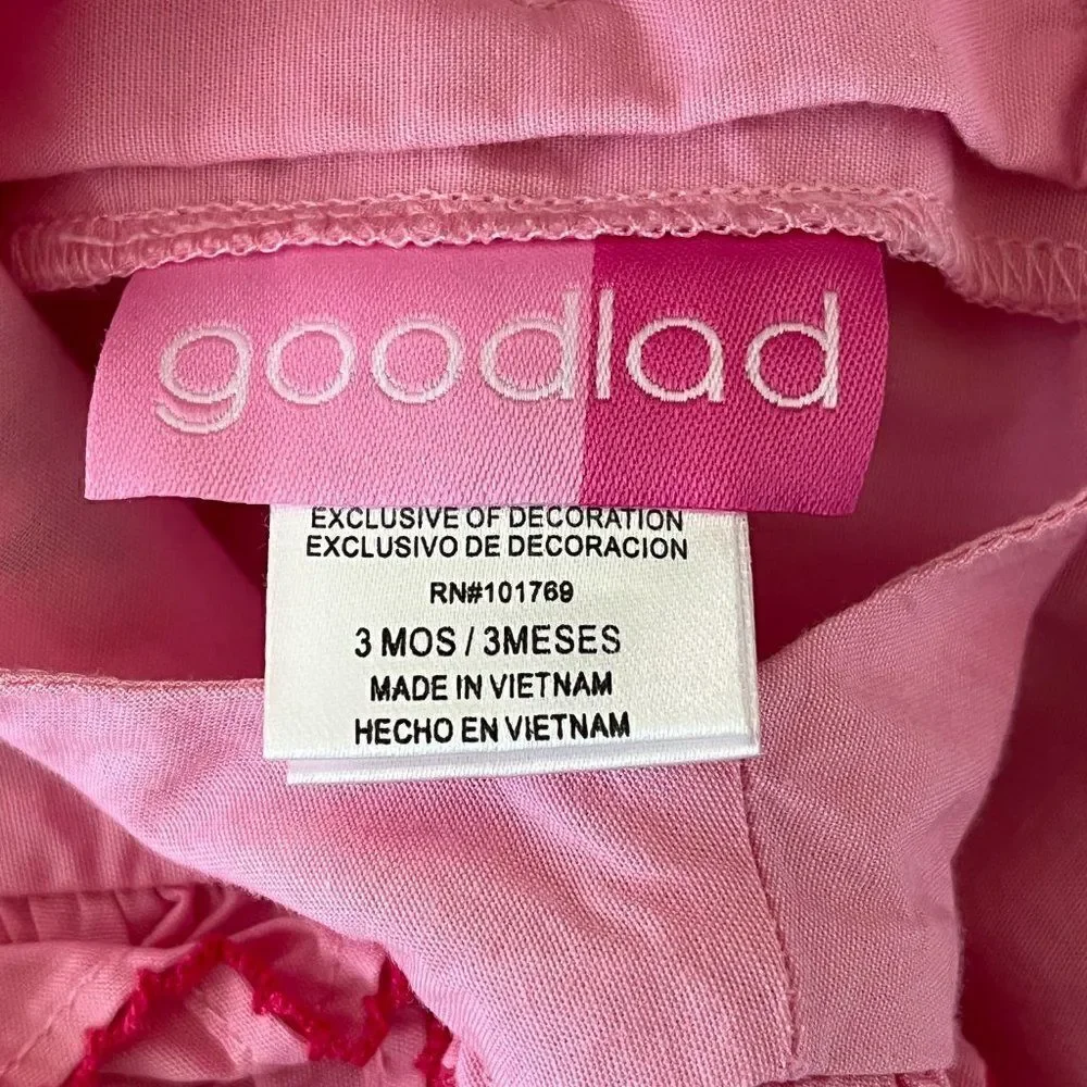 Goodlad baby girl embroidered floral romper 0-3 months